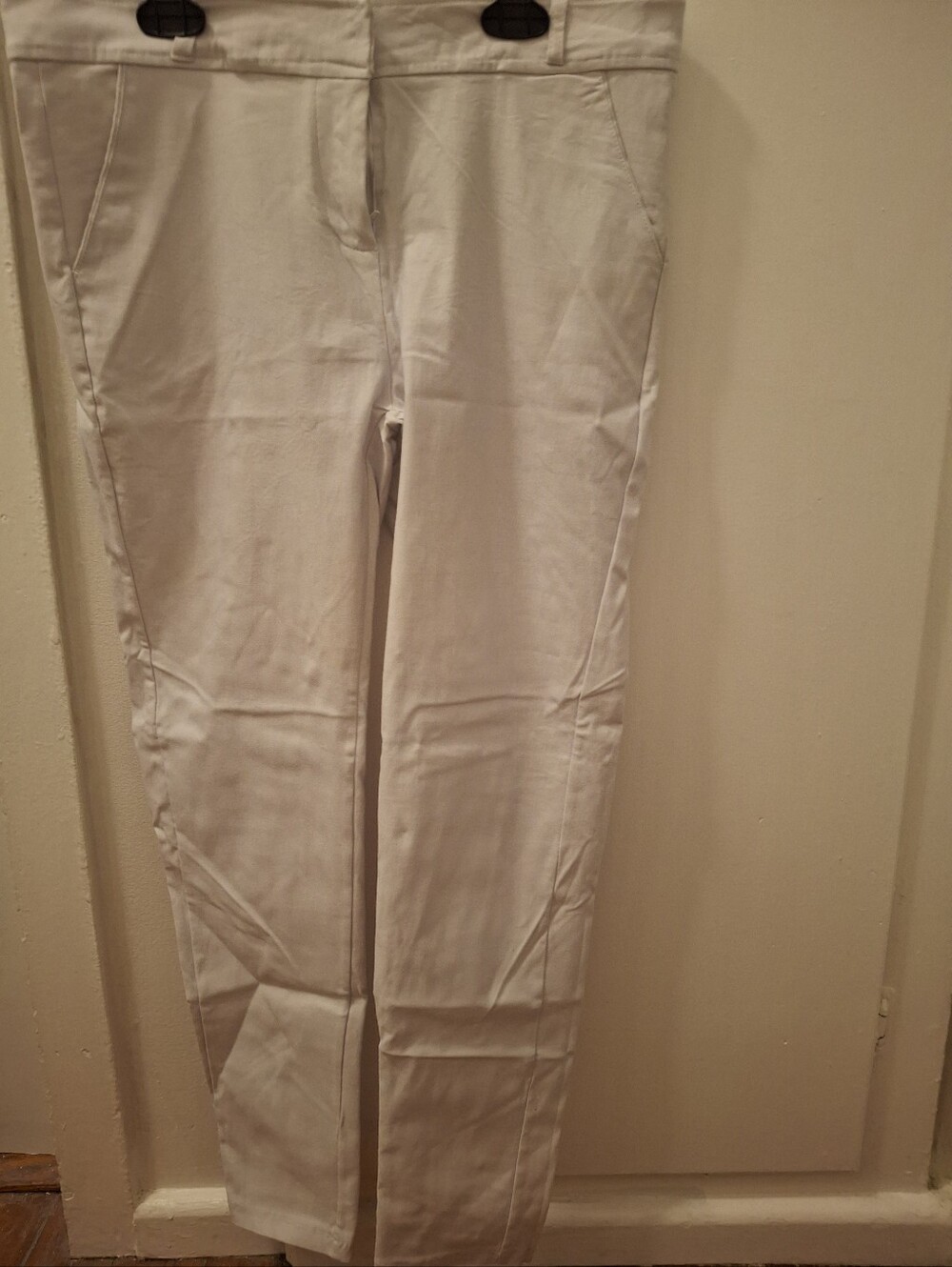 White Slim Trousers